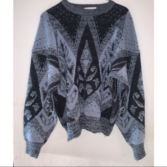 (Vintage 80’s) black and charcoal grey sweater - Picture 2 of 8